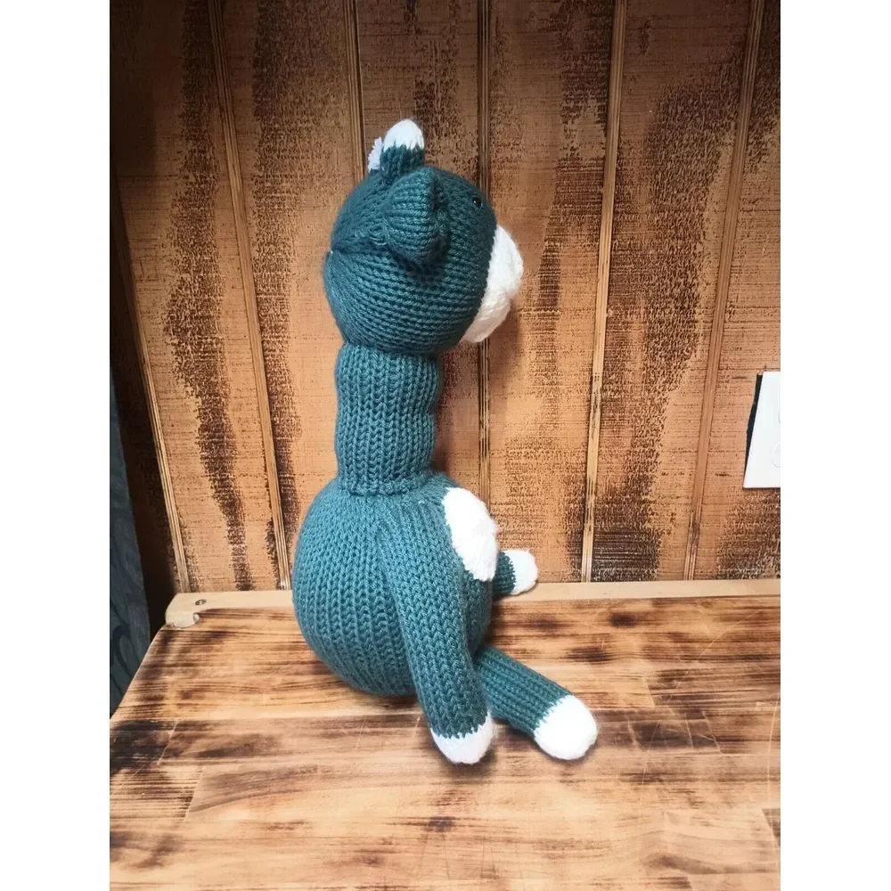 Hand Crochet Dark Blue Spotted Giraffe Stuffed Animal Plush‎ Amigurumi Homemade